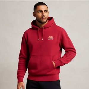Ellesse Red Logo Hoodie SHS02216 Pullover Unisex Medium Streetwear